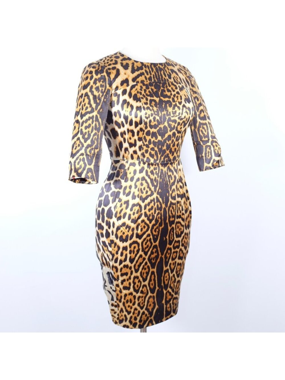 YSL Yves Saint Laurent Rive Gauche leopard dress 34 / 0 animal print 2011 safari
